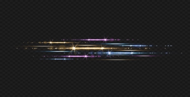 Efecto de velocidad sobre fondo azul. Efecto de luz de movimiento para pancartas.