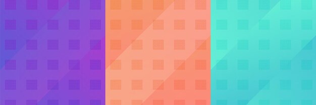 efecto de ventana conjunto de fondo multipropósito de tres colores premium Vector