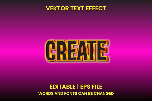 los efectos crean texto editable