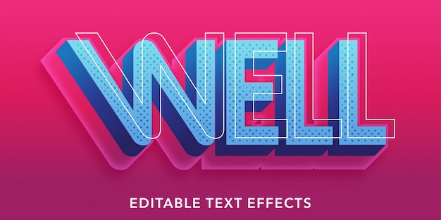 Efectos de estilo de texto editables en 3D