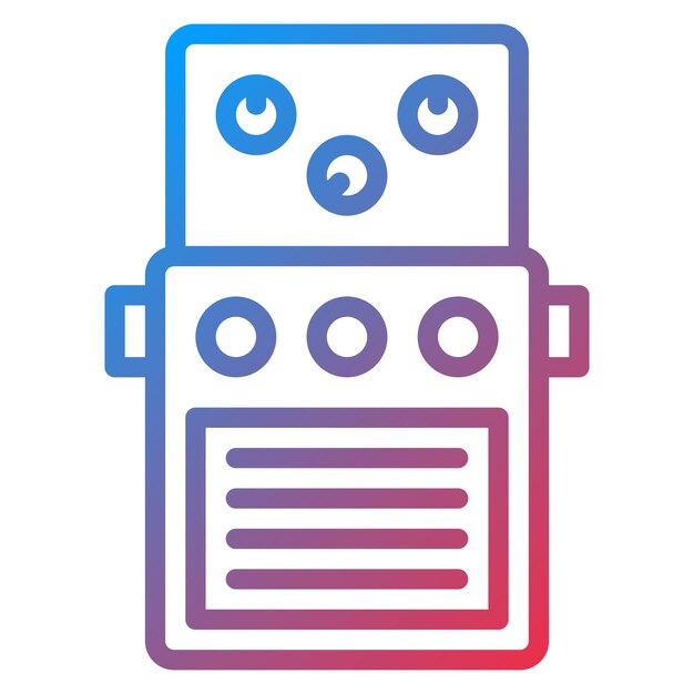 Efectos de guitarra Imagen vectorial del icono del pedal Se puede usar para Rock and Roll