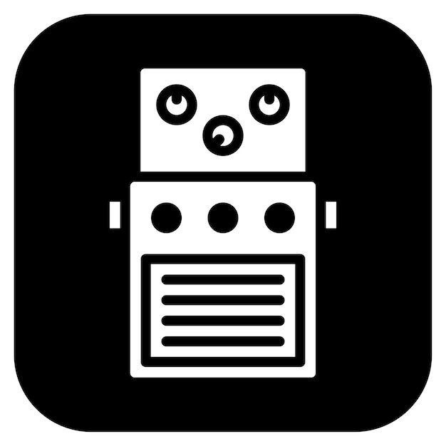 Efectos de guitarra Imagen vectorial del icono del pedal Se puede usar para Rock and Roll