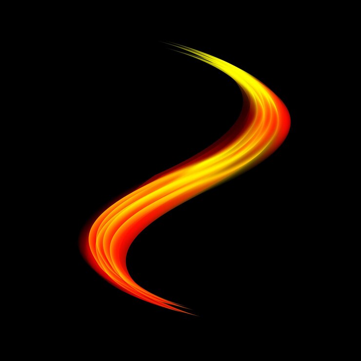 Vector efectos de iluminación en fondo negro.