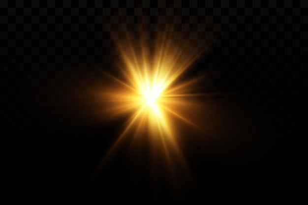 Efectos de luz brillante Estrellas brillantes resplandor explosión chispa línea sol llamarada chispa y estrellas