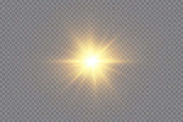 Efectos de luz brillante Estrellas brillantes resplandor explosión chispa línea sol llamarada chispa y estrellas