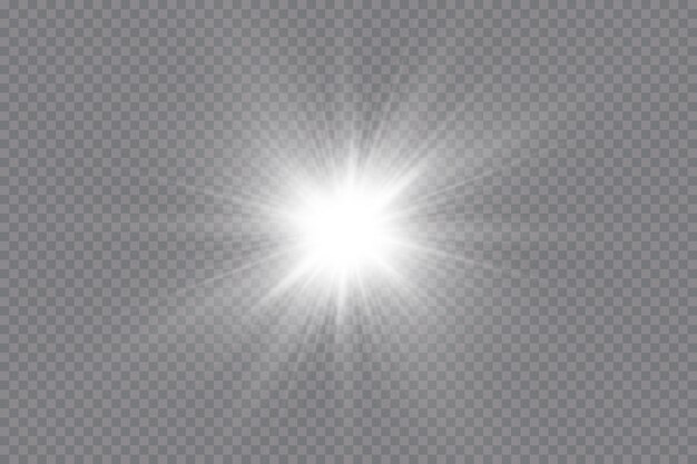 Efectos de luz brillante Estrellas brillantes resplandor explosión chispa línea sol llamarada chispa y estrellas