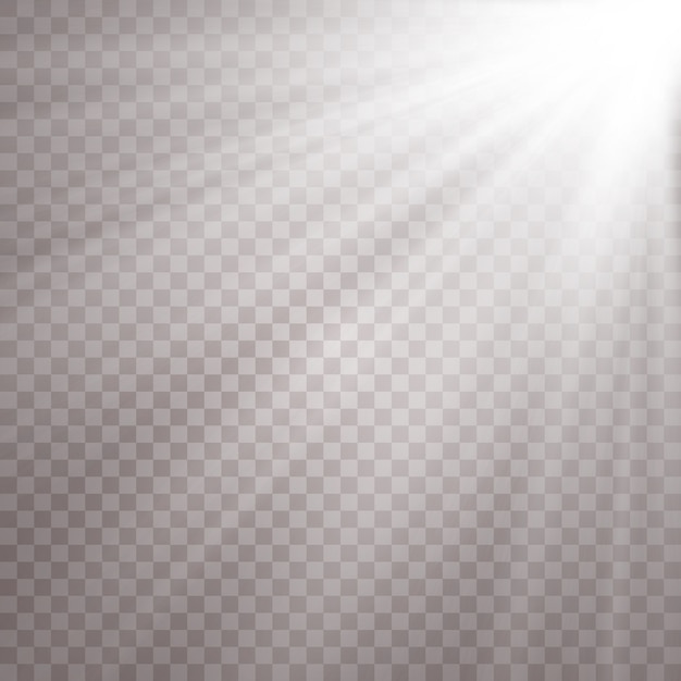 Efectos de luz brillante. Lentejuelas brillantes de estrellas. Resplandor solar.
