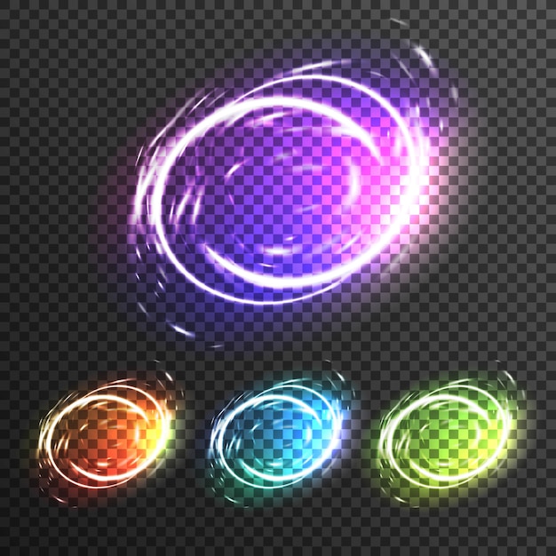 Efectos de luz chispas de composición transparente