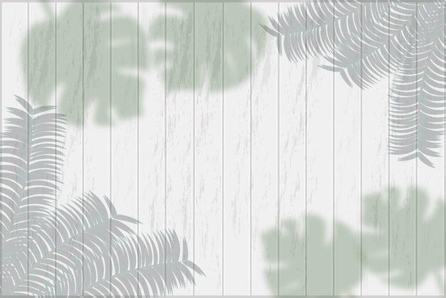 Efectos de superposición de sombras con ilustración de fondo de hojas tropicales
