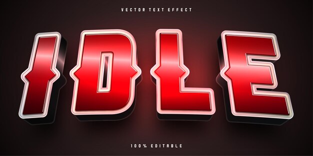 Efectos de texto 3D estilo de texto editable ocioso