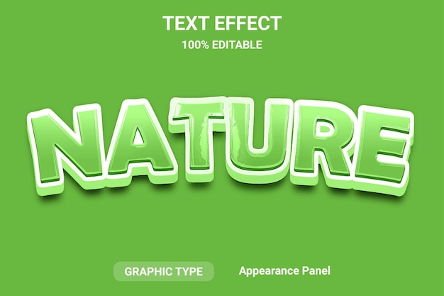 efectos de texto 3D de nature2