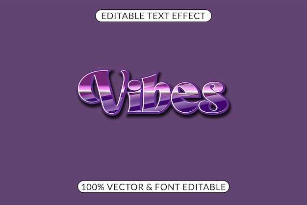 Efectos de texto brillantes y retro vibes editables