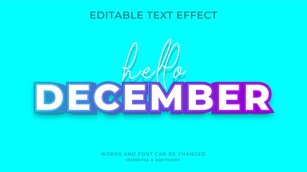 efectos de texto de diciembre
