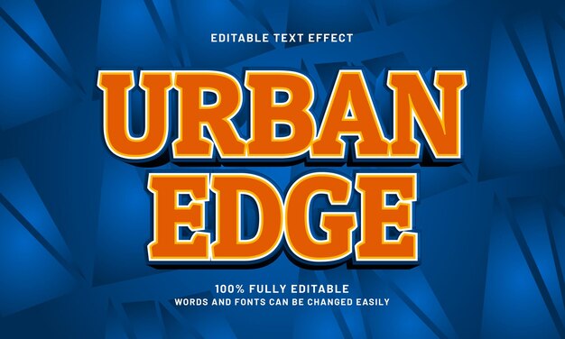 efectos de texto editable de borde urbano con un tema bueno y moderno