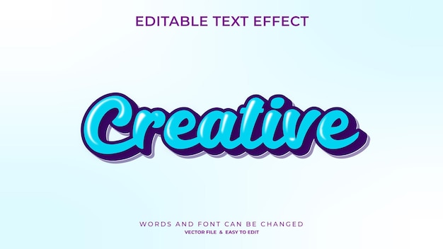 Efectos de texto editables creativos