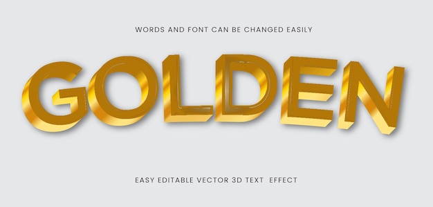 Efectos de texto editables dorados