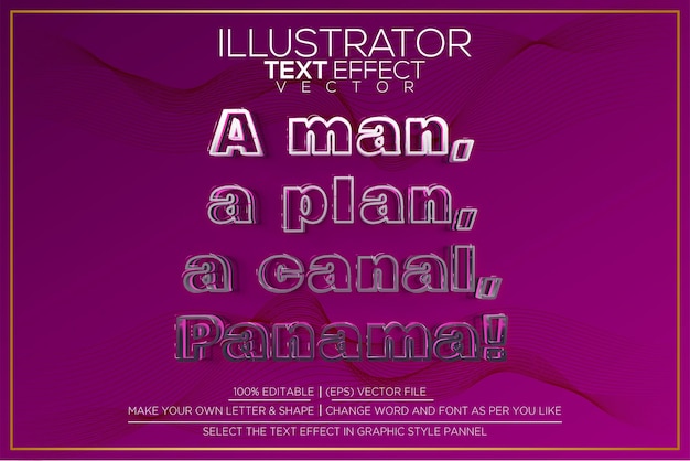 Efectos de texto editables y fáciles de ilustrar Serie 3