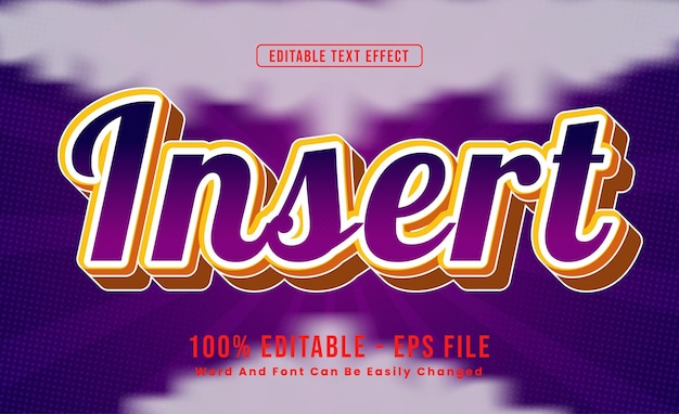 Efectos de texto editables Insertar palabras y fuentes se pueden cambiar