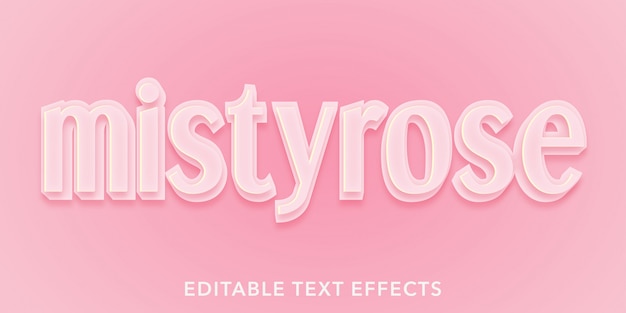 Efectos de texto editables mistyrose
