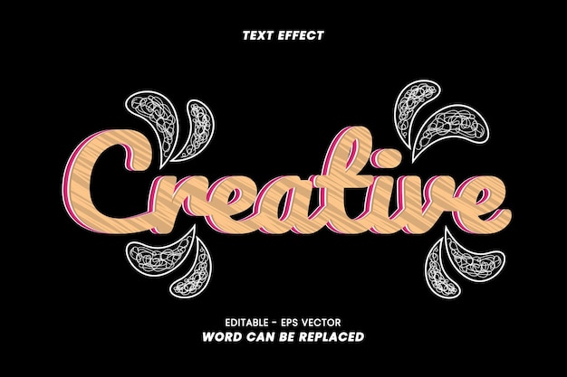 Vector efectos de texto editables - texto de letras 3d creativo