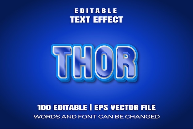 Efectos de texto editables Thor, las palabras y la fuente se pueden cambiar