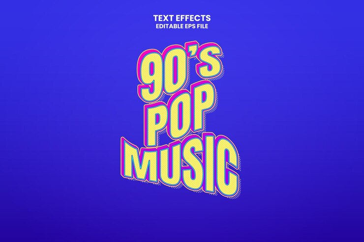 Vector efectos de texto editables vector estilo pop art