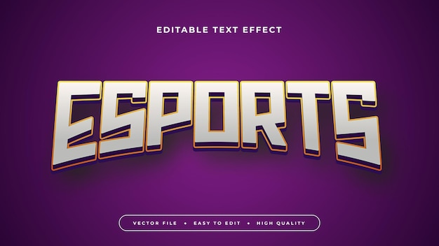 Vector efectos de texto esports 4