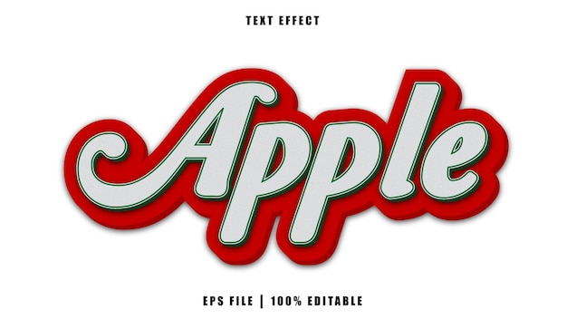 Vector efectos de texto de manzana adecuados para su negocio