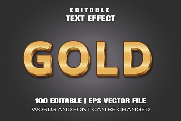Efectos de texto de oro