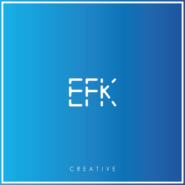 EFK Premium Vector último diseño de logotipo Diseño creativo de logotipo Ilustración vectorial Logotipo mínimo Monograma
