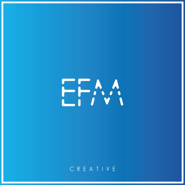 EFM Premium Vector último diseño de logotipo Diseño creativo de logotipo Ilustración vectorial Logotipo mínimo Monograma