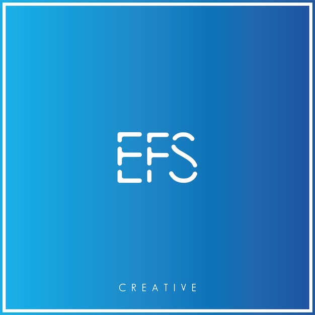 EFS Premium Vector último diseño de logotipo diseño creativo de logotipo vector ilustración monograma de logotipo mínimo