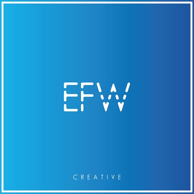 EFW Premium Vector último diseño de logotipo Diseño creativo de logotipo Ilustración vectorial Logotipo mínimo Monograma