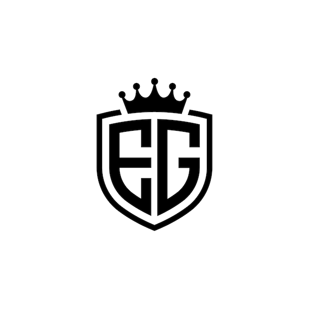 EG monograma logotipo diseño carta texto nombre símbolo monocromo logotipo alfabeto carácter simple logotipo