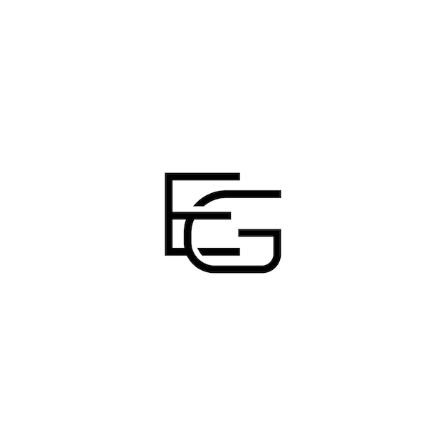 EG monograma logotipo diseño carta texto nombre símbolo monocromo logotipo alfabeto carácter simple logotipo