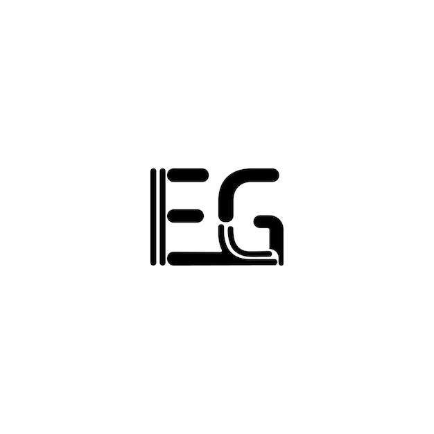 EG monograma logotipo diseño carta texto nombre símbolo monocromo logotipo alfabeto carácter simple logotipo