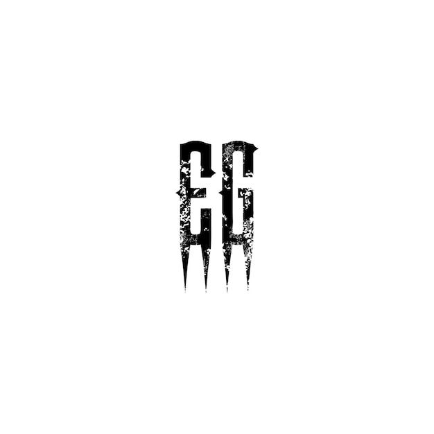 EG monograma logotipo diseño carta texto nombre símbolo monocromo logotipo alfabeto carácter simple logotipo