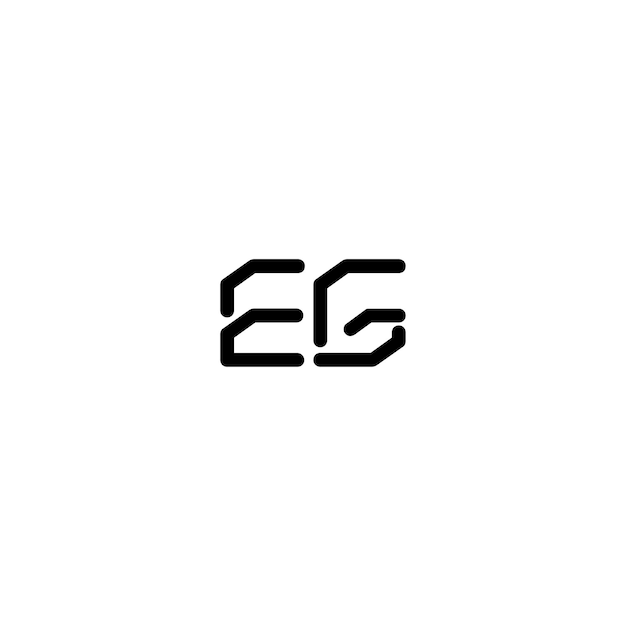 EG monograma logotipo diseño carta texto nombre símbolo monocromo logotipo alfabeto carácter simple logotipo