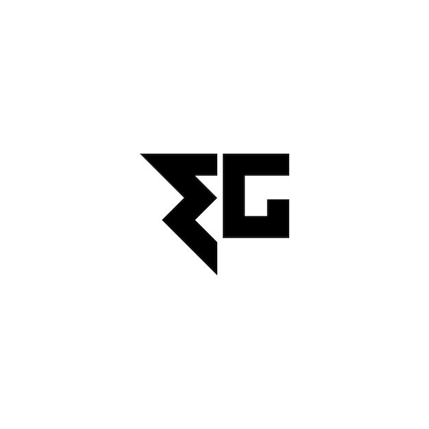 EG monograma logotipo diseño carta texto nombre símbolo monocromo logotipo alfabeto carácter simple logotipo
