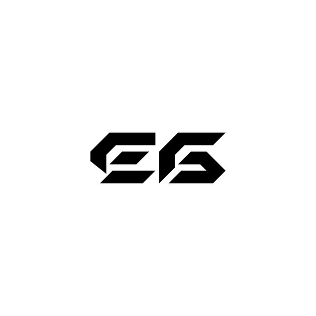 EG monograma logotipo diseño carta texto nombre símbolo monocromo logotipo alfabeto carácter simple logotipo