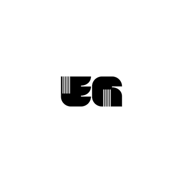 EG monograma logotipo diseño carta texto nombre símbolo monocromo logotipo alfabeto carácter simple logotipo