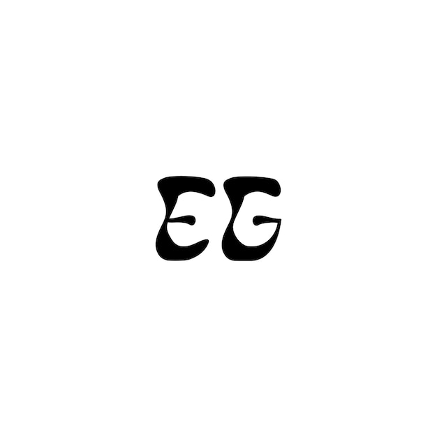 EG monograma logotipo diseño carta texto nombre símbolo monocromo logotipo alfabeto carácter simple logotipo