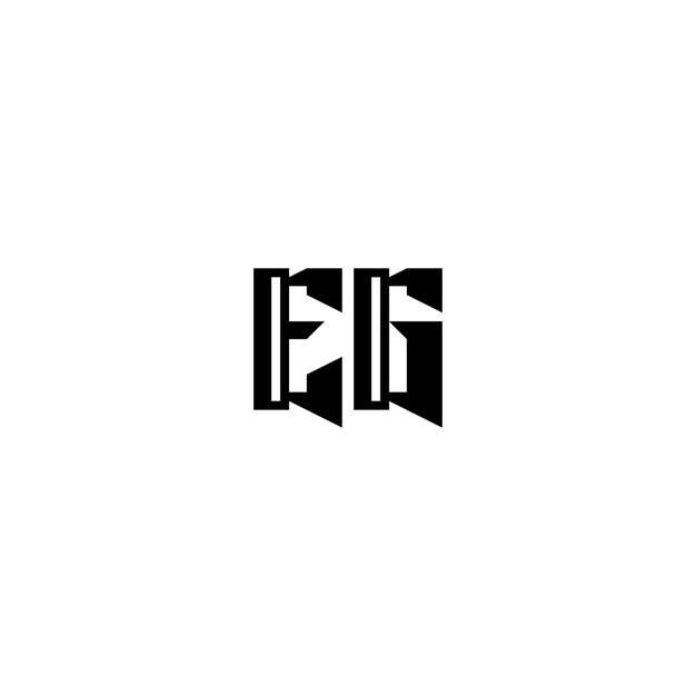EG monograma logotipo diseño carta texto nombre símbolo monocromo logotipo alfabeto carácter simple logotipo