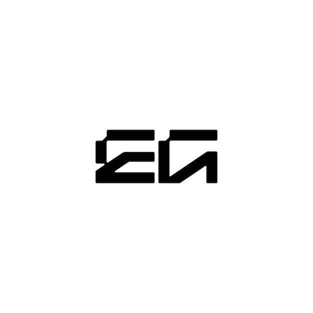 EG monograma logotipo diseño carta texto nombre símbolo monocromo logotipo alfabeto carácter simple logotipo