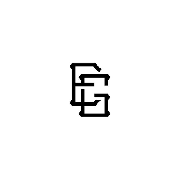 EG monograma logotipo diseño carta texto nombre símbolo monocromo logotipo alfabeto carácter simple logotipo