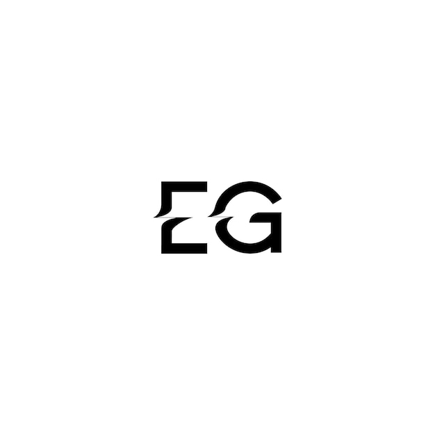 EG monograma logotipo diseño carta texto nombre símbolo monocromo logotipo alfabeto carácter simple logotipo