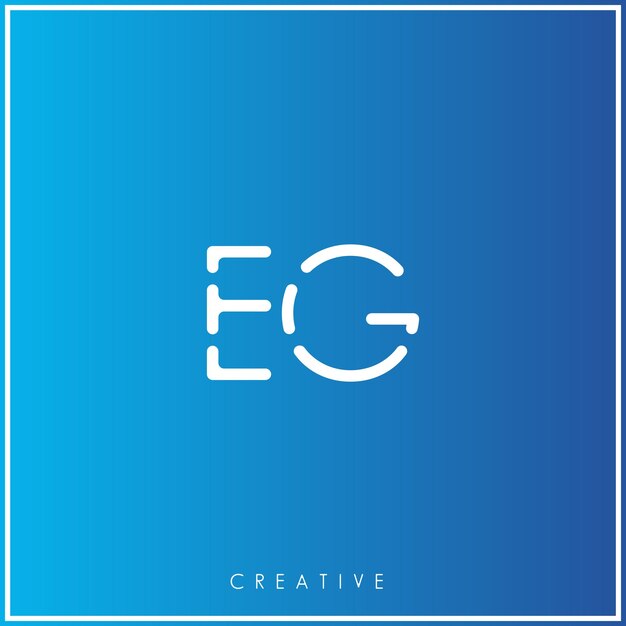 EG Premium Vector último diseño del logotipo Creative Logo Vector Ilustración de las letras del logotipo Logo Creative