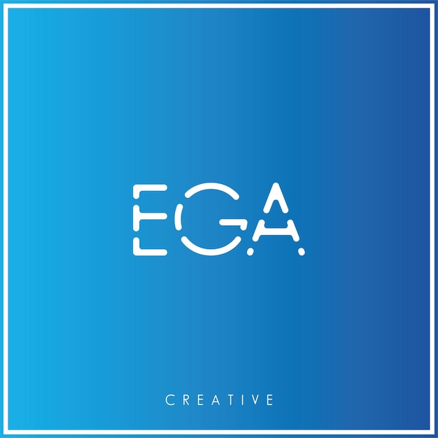 EGA Premium Vector último diseño de logotipo Diseño creativo de logotipo Ilustración vectorial Logotipo mínimo Monograma