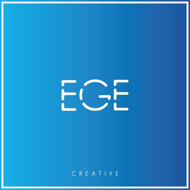 EGE Premium Vector último diseño de logotipo diseño creativo de logotipo vector ilustración monograma de logotipo mínimo