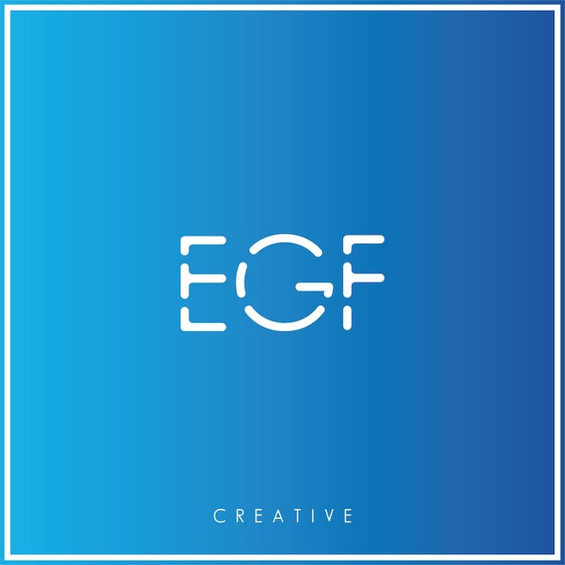 EGF Premium Vector último diseño de logo Creativo Ilustración vectorial de logotipo Mínimo monograma de logotipo